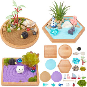 Kit de Jardin Zen Miniature Japonais, <span class=keywords><strong>Bac</strong></span> <span class=keywords><strong>à</strong></span> <span class=keywords><strong>Sable</strong></span>, Décorations, Mini Accessoires de Jardin Zen pour la Maison et le Bureau - Product Image 1