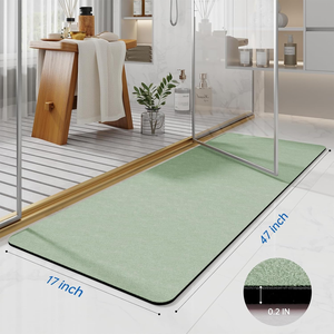 <span class=keywords><strong>Tapis</strong></span> <span class=keywords><strong>de</strong></span> <span class=keywords><strong>bain</strong></span> <span class=keywords><strong>vert</strong></span> 47x17 pouces, grand <span class=keywords><strong>tapis</strong></span> <span class=keywords><strong>de</strong></span> <span class=keywords><strong>bain</strong></span> en terre <span class=keywords><strong>de</strong></span> diatomée à séchage rapide, antidérapant avec dos en caoutchouc, <span class=keywords><strong>tapis</strong></span> <span class=keywords><strong>de</strong></span> douche - Product Image 2