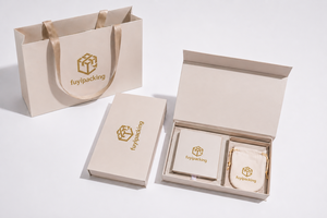 Boîte à bijoux de luxe rectangulaire en carton fait main avec fermeture magnétique, ensemble complet, rangement pour bijoux en velours uni – Offre Spéciale - Product Image 2