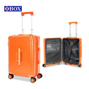 Valise trolley Obox en aluminium, 20 pouces, avec cadenas à combinaison, roulettes pivotantes, unisexe, couleurs macaron, durable - Product Image 2
