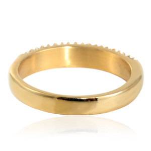 Bague en or Yunnique avec pierres blanches serties pavé, bijoux de mode pour femme, cadeau - Product Image 2