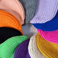 Casquettes de mode vente en gros de bonnet hip hop en coton sur mesure chapeaux en tricot d'hiver en laine avec le logo de votre marque
