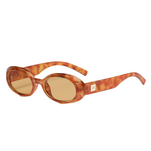 Women Oval <b>Sunglasses</b> UV400 PC <b>Frame</b> Tortoiseshell <b>Small</b> Face Slimming Style - Product Image 5