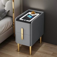 Vente directe d'usine, table de chevet intelligente avec charge sans fil + lumière tricolore