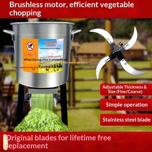 Nouveau <span class=keywords><strong>Hachoir</strong></span> Manuel Multifonction en Acier Inoxydable Durable Type Seau pour Légumes et Herbes, pour Volailles (Poulet, Canard, Oie) - Product Image 2