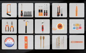 <span class=keywords><strong>BEHAPPY</strong></span>-Juego de herramientas de mano para el hogar, 108 piezas, con taladro eléctrico - Product Image 3