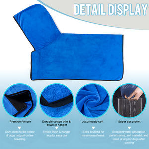 Grosir kostum hewan peliharaan handuk mandi penyerap anjing handuk mandi serat mikro lembut penyerap Super besar handuk mandi hewan peliharaan - Product Image 2