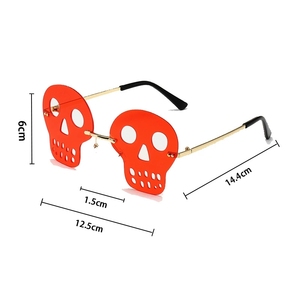 2025 nuovo Halloween Frameless Skeleton divertenti occhiali da sole Party Dance Cross Border Hip Hop occhiali da sole per gli uomini e le donne - Product Image 6