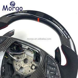 Volant en Fiber de carbone véritable fait à la main adapté pour volante Chevrolet <span class=keywords><strong>Camaro</strong></span> SS Convertible Zl1 2016 2017 2018 2019 2020 2021 <span class=keywords><strong>2022</strong></span> - Product Image 5