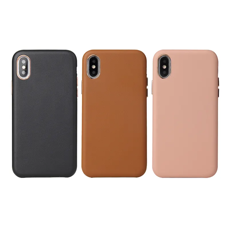 New Fine Litchi Grain Leather Case For iPhone 11 Mobile Phone Cover With independent Metal Key iPhone X Leather Case
