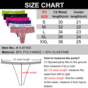 レディースプラスサイズレース下着Tバック透明シースルーセクシーレースパンティー - Product Image 2
