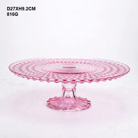 Présentoir à gâteau rond en verre transparent pas cher, assiettes de présentation sur pied, lot de 6, 7, 8, 9, 10 pouces
