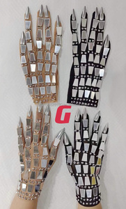 Guanti multicolori a diamante DJDSGogo locali notturni bar spettacoli <span class=keywords><strong>costumi</strong></span> di moda spettacoli fotografia accessori per lo Styling - Product Image 3