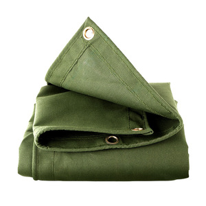 Bâche industrielle sur mesure, imperméable, 100% acrylique, en tissu brocart enduit de silicone, robuste, vert armée, grande taille pour entrepôt de voitures - Product Image 2