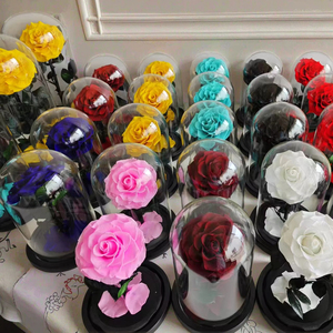 Hoa hồng bất tử Ngày lễ tình nhân Ngày của mẹ Hoa được bảo quản vĩnh cửu Hoa hồng bất diệt trong mái vòm kính có đèn LED - Product Image 4