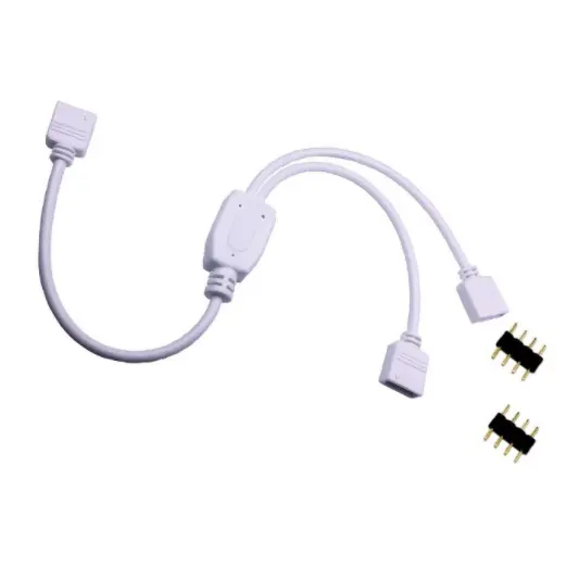6Pin LED RGB Konektor Kabel 1 untuk 2 RGB Splitter Kabel untuk Lampu Strip LED 5050 LED Kabel