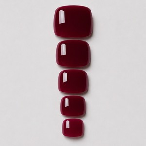 Dark Red Press on <b>Nails</b> Full Cover False <b>Nail</b> Tips Glossy Square Gel <b>Nail</b> <b>Extensions</b> for Salon and Party - Product Image 1
