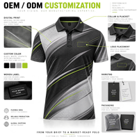 Polo de golf monochrome personnalisé pour homme, respirant, extensible dans les 4 sens, en jersey imprimé numériquement, coupe athlétique, idéal pour les équipes, clubs et tenues de villégiature