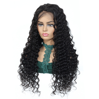 Boîtes d'emballage directement du fournisseur, logo personnalisé disponible, YesWigs, perruque Deep Wave en cheveux humains, perruque Lace Front pour femmes noires