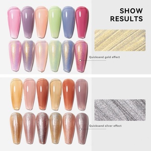 JTING Résine Naturelle Haute Pigmentation 2 Couleurs Gel Polish Quicksand Argent Or UV LED Multi-Effets OEM Personnalisé Marque Privée - Product Image 3
