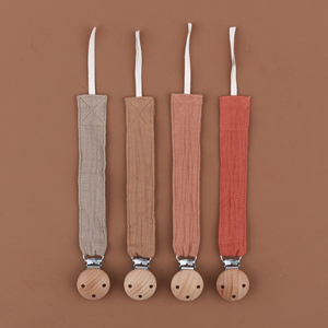 Cadena de <span class=keywords><strong>tela</strong></span> con Clip para chupete, cadena de algodón para chupete, Juego de 4 unidades - Product Image 5
