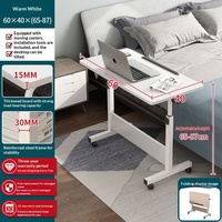 Mesa Auxiliar Simple para Portátil, Mesa de Comedor Rectangular Plegable, Escritorio de Esquina Moderno y Lujoso para Oficina en Casa, para Trabajar con Computadora o Estudiar