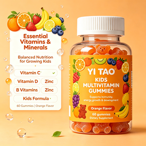 Gummies multivitaminées pour enfants sous marque blanche, saveur orange, pour soutenir l'immunité, l'énergie et la croissance, complément OEM, 60 unités - Product Image 2