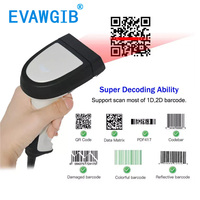 Megapíxel-escáner de código de barras 2D, lector de código de barras con cable, lector de código de barras QR manual de alta gama, QR, código PDF, Industrial