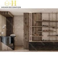 Bancone Bar Caffè Personalizzato, Design d'Interni Chic per Ristoranti, Set di Arredamento Moderno per Caffetterie, Design del Bancone per Panetterie