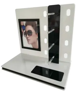 カスタムホット販売モダンサングラスアクリルディスプレイスタンド小売カウンタートップ眼鏡ディスプレイスタンド