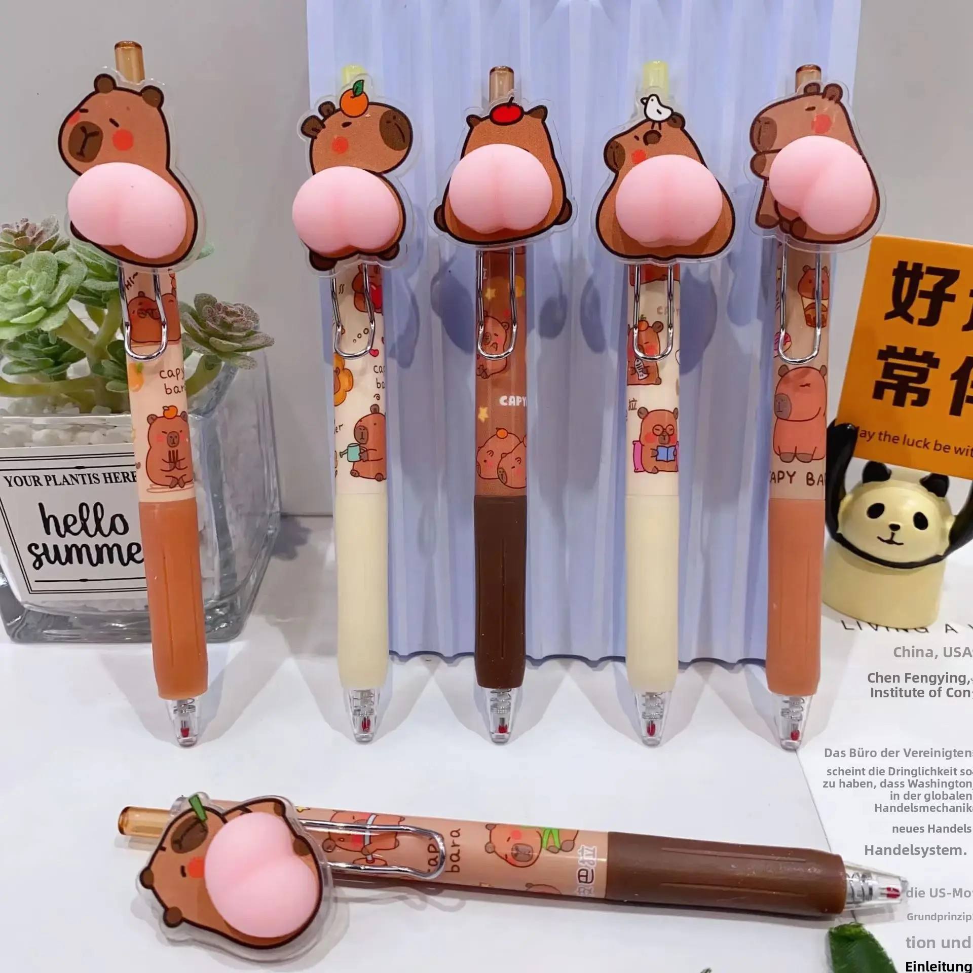 Capybara Schreibwaren Set 71 Teile - Federmäppchen Mit Stiften & Stickern Für Kinder