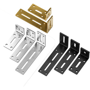 Haidibosi Stainless Steel Adjustable Corner <b>Bracket</b> L Shape Wall Mount For Wardrobe Cabinet Hardware - Product Image 5