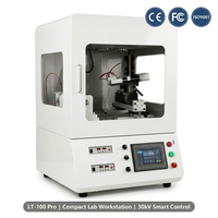 Machine d'électrofilage LT-100 30kV, équipement compact pour nanofibres, contrôle PLC pour la recherche en laboratoire universitaire et la fabrication de membranes.