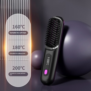 Peine de Iones Negativos Inalámbrico para Cabello Lacio con 3 Niveles de Calor Ajustables, <span class=keywords><strong>Plancha</strong></span> de <span class=keywords><strong>Pelo</strong></span> Portátil Sin Daños - Product Image 3