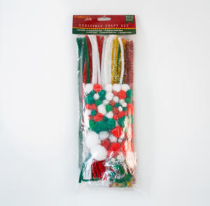 ชุดงานฝีมือคริสต์มาสขนปุยนุ่มนิ่ม ชุดอุปกรณ์ประดับตกแต่งด้วยกลิตเตอร์และเลื่อม สำหรับกิจกรรม DIY สำหรับครอบครัว - Product Image 1