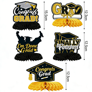 Décorations de fête de remise <span class=keywords><strong>des</strong></span> diplômes 2025 : Guirlande spirale, ornements en nid d'abeille et drapeaux pour cérémonie de remise <span class=keywords><strong>des</strong></span> diplômes - Product Image 4