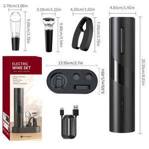 Ouvre-bouteille de vin sans fil à une touche, rechargeable par USB, ouvre-bouteille électrique automatique, accessoires pour le vin, ensemble d'ouvre-bouteilles - Product Image 3