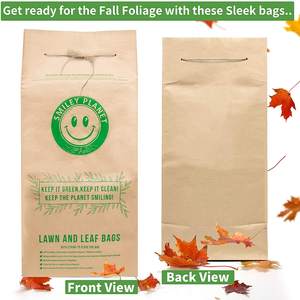 Bolsas de Papel Kraft Biodegradables <span class=keywords><strong>para</strong></span> Jardín, Bolsas <span class=keywords><strong>para</strong></span> Residuos de Jardín, Hojas, Recortes de Césped - Product Image 2