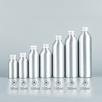 Bouteille en aluminium Bouteille de lotion Shampooing Huile essentielle Shampooing Sous Bouchons à vis s avec couvercles à vis Conteneur de parfum de voyage liquide