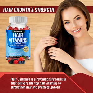 Suplemen Kesehatan Dewasa Khusus untuk Pertumbuhan Rambut <span class=keywords><strong>Biotin</strong></span> Gummies - Formula Alami 60 Buah Tidak untuk Bayi Baru Lahir - Product Image 1