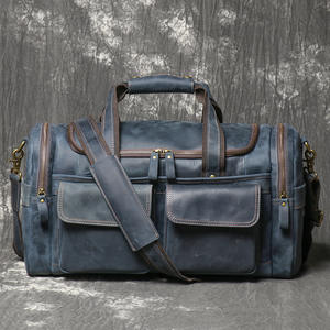 Bolsa de Viaje Vintage para Hombre de Cuero Genuino, Bolso de Mano de Cuero Crazy Horse, Bolso Bandolera, Bolsa de Viaje de Negocios - Product Image 3