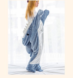 Animal Shark Navidad Pijamas dibujos animados lindo ropa de dormir mujeres felpa franela Pijamas conjunto Cosplay <span class=keywords><strong>Kigurumi</strong></span> Pijamas - Product Image 6