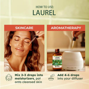 Huile essentielle de <span class=keywords><strong>laurier</strong></span> noble 100% pure de qualité alimentaire en gros pour les soins capillaires et la revitalisation de la peau à bas <span class=keywords><strong>prix</strong></span> - Product Image 3