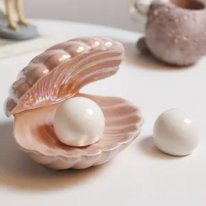 Decorativo Fantasia Sea Shell Porcelana Mudando A Cor Night Light