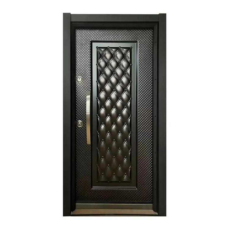 House Front Door Design Wholesale Luxury Villa Use Armored Wooden Door Exterior Security Steel Door