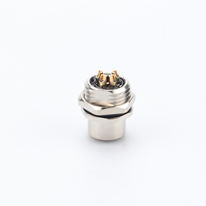 Conector de automatización M8 M12 M16 M23 7/8 Tornillo a B D Código 3P 4P 5P 6P 8P Sensor impermeable Conector recto derecho de metal - Product Image 1