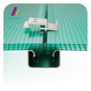 Système de plaque <span class=keywords><strong>en</strong></span> polycarbonate <span class=keywords><strong>en</strong></span> U pour les plaques <span class=keywords><strong>en</strong></span> polycarbonate à double paroi, multi-paroi, pour la toiture, matériau PC, découpe sur mesure - Product Image 1