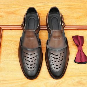 Nouvelles Bottines Chelsea Automne-Hiver 2025, Bottines en Cuir Véritable pour Hommes, Bottines en Cuir Formelles à Bout Carré et Haute Tige - Product Image 4