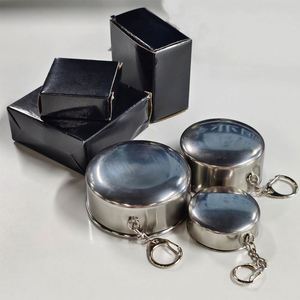 Camping Travel Camping Portable Mug Stainless Telescopic Stainless Steel Folding Water Drinking Cup with <b>Key</b> <b>Chain</b> - Product Image 4