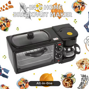 Máquina de <span class=keywords><strong>Desayuno</strong></span> Multifuncional 3 en 1 <span class=keywords><strong>con</strong></span> Horno, Sartén y Cafetera de Plástico para Uso Doméstico - Product Image 2